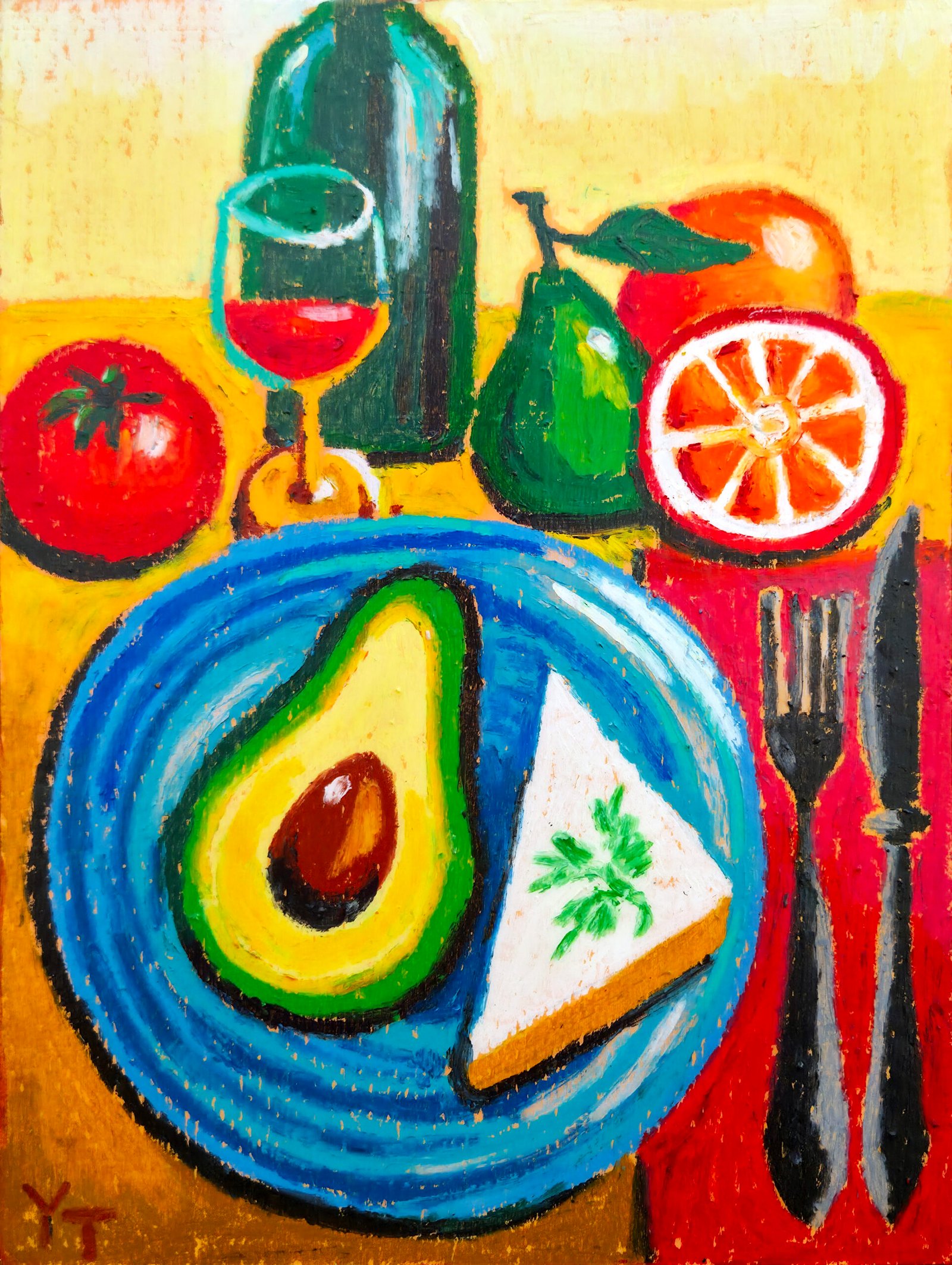 Colourful Food Still Life Painting